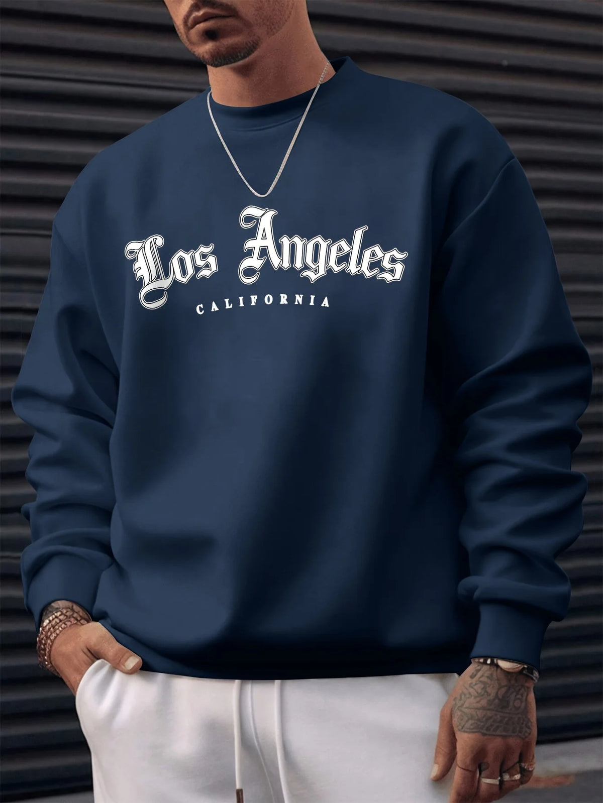 Men's Graphic Print Crew-Neck Sweatshirt