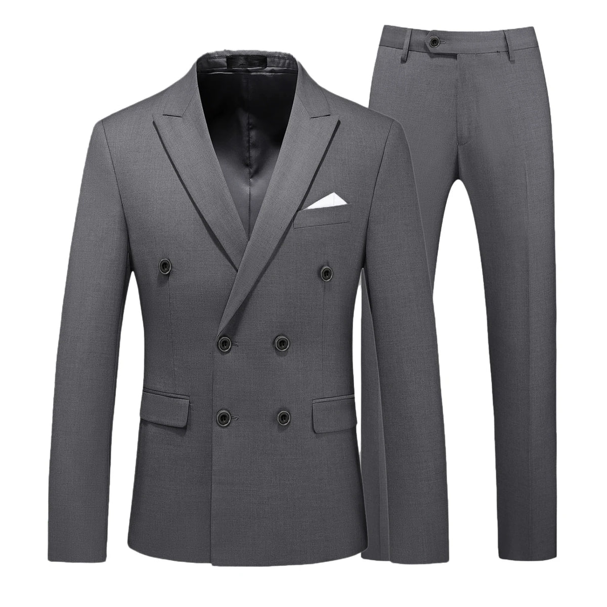Men's 2-Piece Slim Fit Double-Breasted Peak Lapel Suit Set — product view