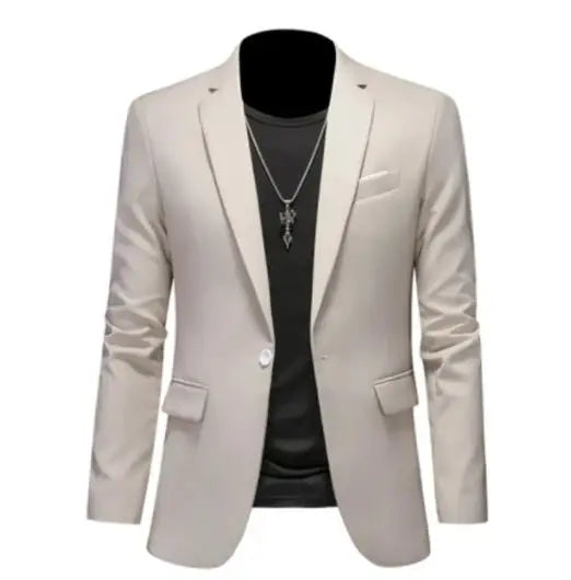 Men's Solid-Colour Business Blazer