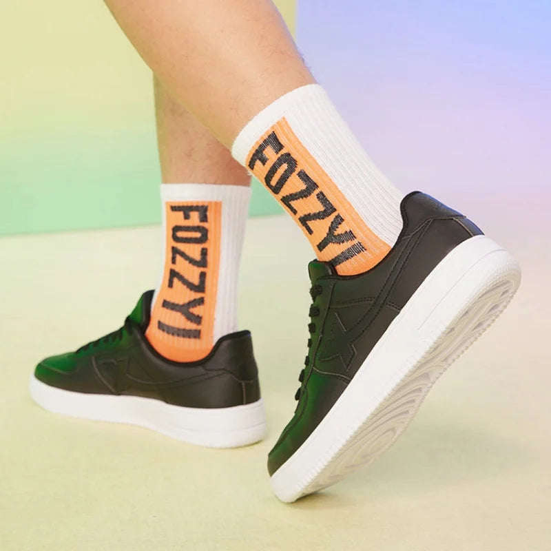 Unisex White Lace-Up Skate-Style Sneakers — product view