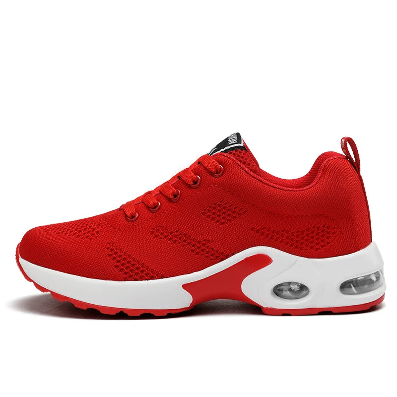 Women's Thick-Sole Mesh Walking Sneakers — product view