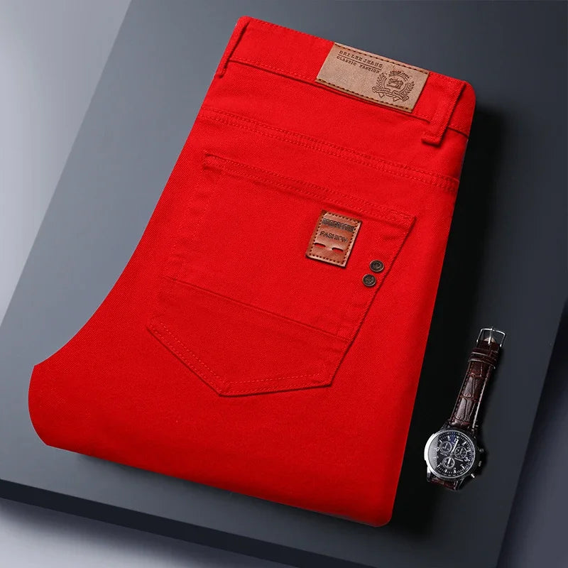 Men's Straight-Leg Stretch Denim Jeans — product view