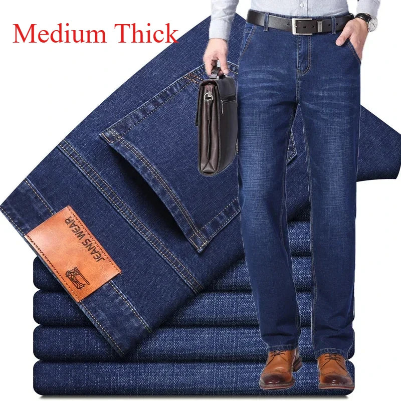 Men's Gray Regular Fit Stretch Denim Jeans — product view