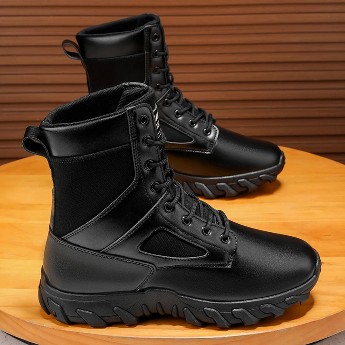 Bottines camouflage à lacets pour homme