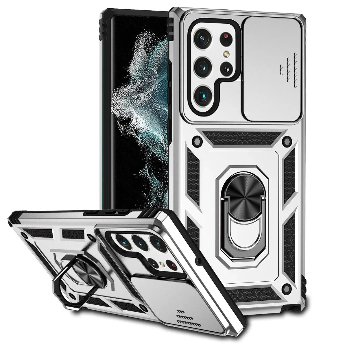 Camera Cover Phone Case for Samsung Galaxy S21 Ultra, S21 Plus, S21 FE, S21, S23 FE, S23, S22 Ultra, S22 Plus, S22, S24 Ultra, S24 Plus, S24, S23 Ultra, S23 Plus