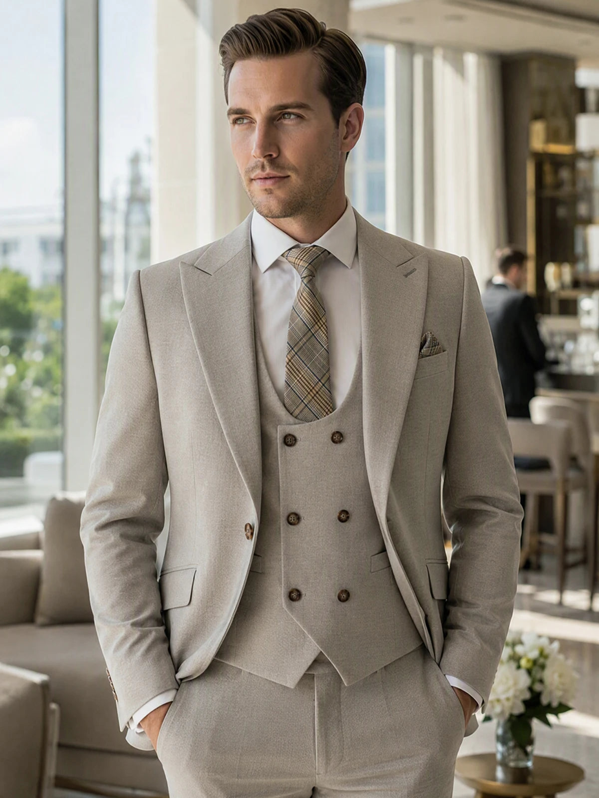 Men's 3-Piece Slim Fit Suit Set — product view