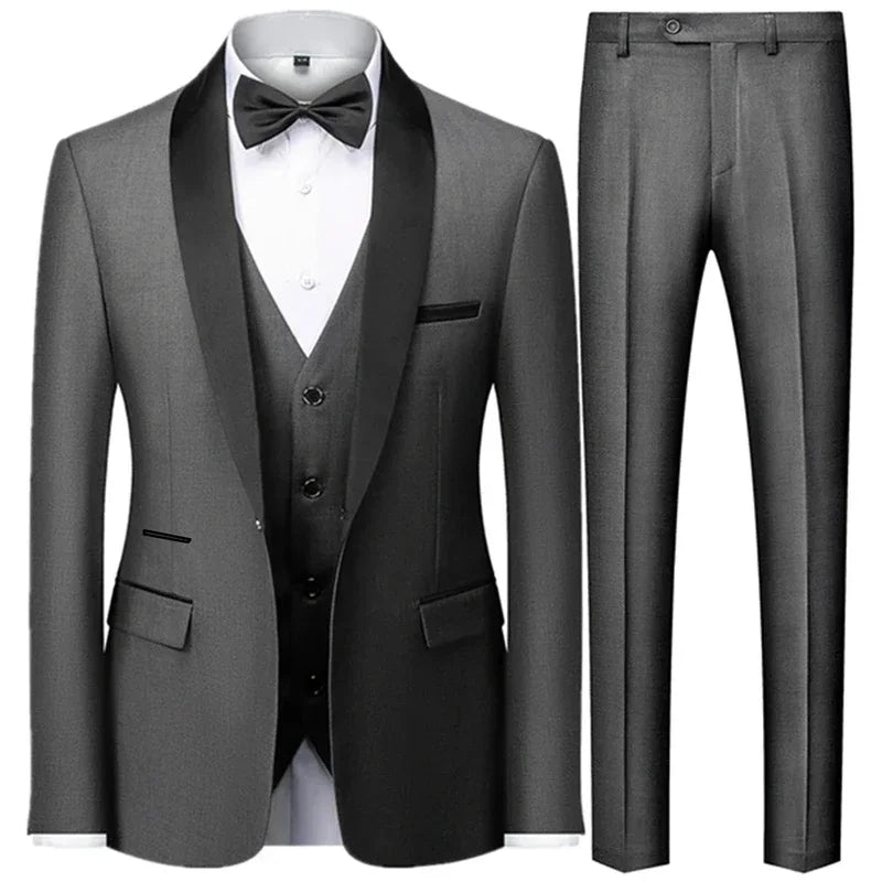 Men's Black Three-Piece Occasion Suit