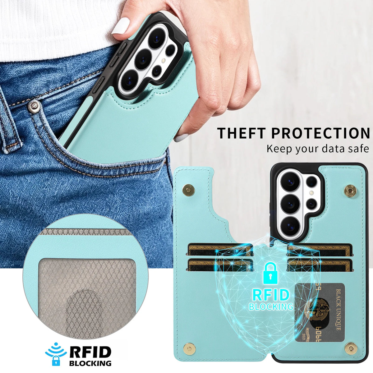 Flip Wallet Phone Case with Card Slots for Samsung Galaxy S23 FE, S23+, S24 Ultra, S24, S22 Ultra 5G, S22 5G, S23, S23 Ultra, S25 Ultra, S25+, S26 Ultra, S26+, S24+, S24 FE, S25 FE, S25, A17, A06, A36, A56, S26, A37, A57, A07, A14 & More Models