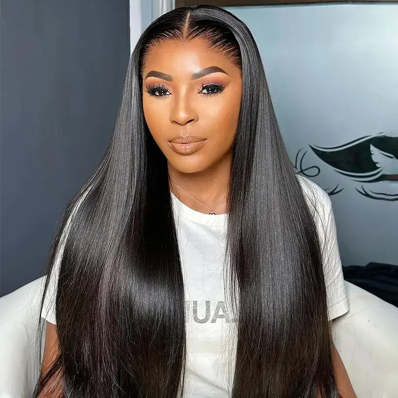Straight Human Hair Lace Wig — product view