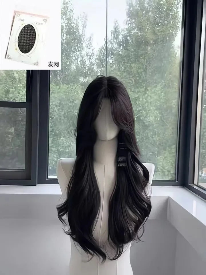 Women's Black Synthetic Wig — product view