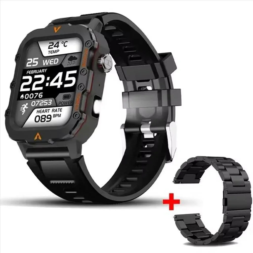 Outdoor 1.73-Inch Smartwatch with Flashlight