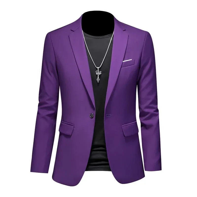 Men's Solid-Colour Business Blazer