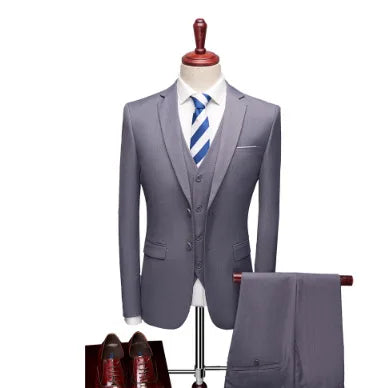 Men's Double-Breasted Three-Piece Suit