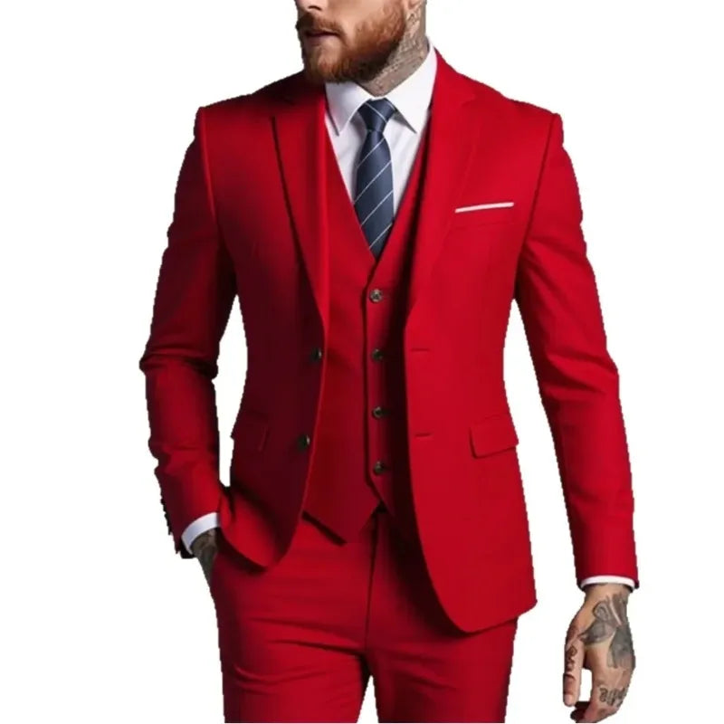 Men's Single-Breasted Business Suit & Blazer Options