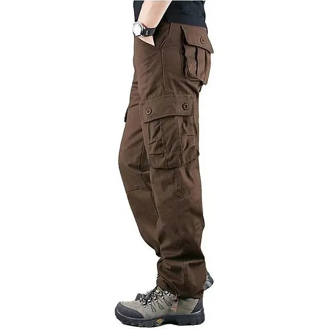 Men's Tactical Cargo Pants - Multi-Pocket Cotton Camouflage for Work & Outdoor Wear — product view