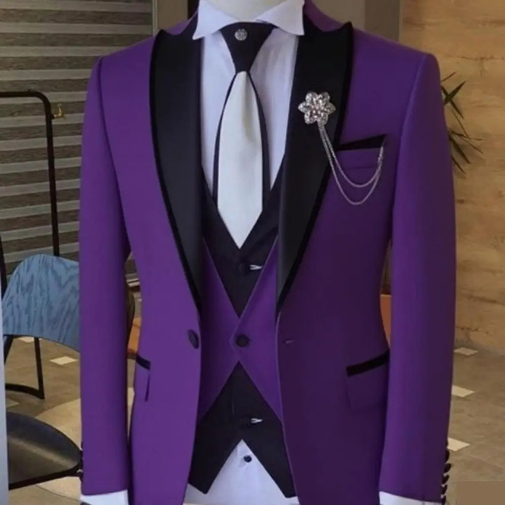Men's 3-Piece Slim Fit Suit Set — product view