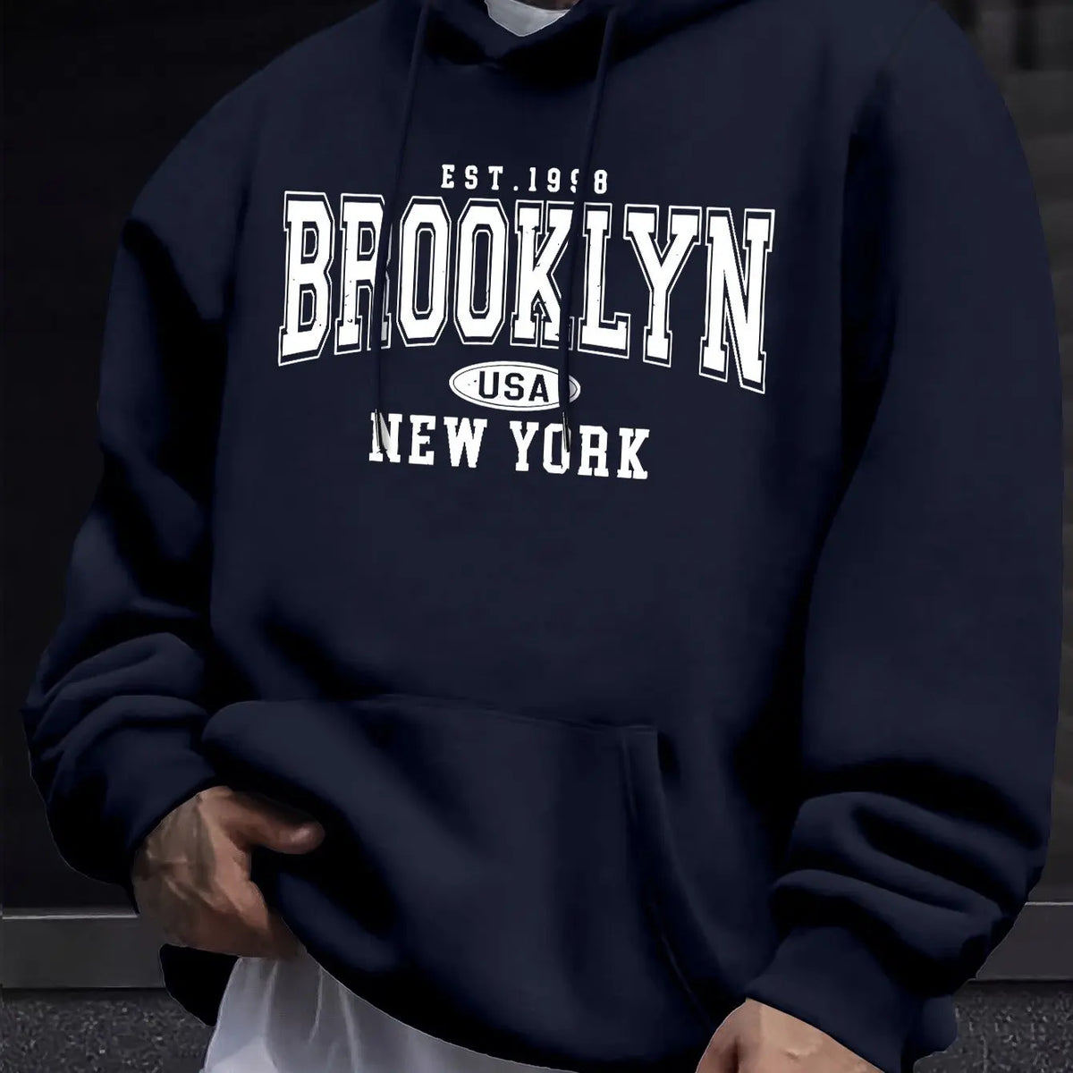 Men's Letter Print Casual Hoodie