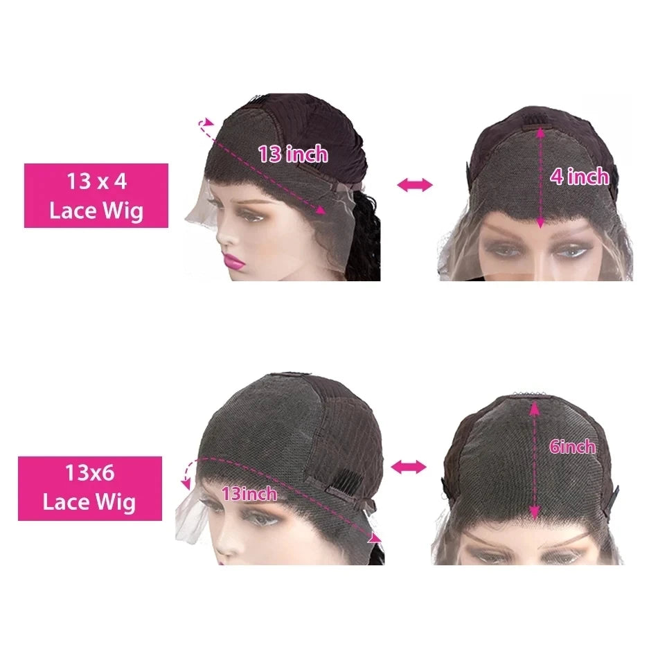Deep Wave Human Hair Lace Wig — product view