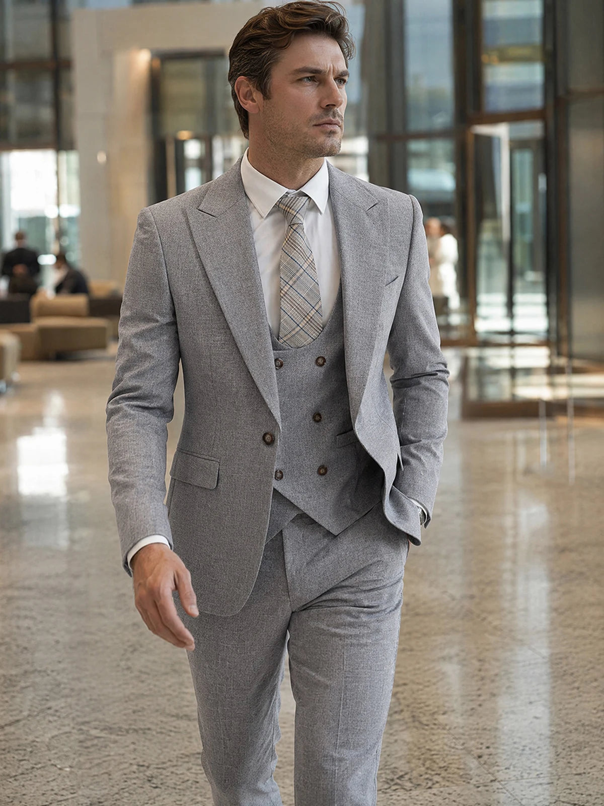 Men's 3-Piece Slim Fit Suit Set — product view
