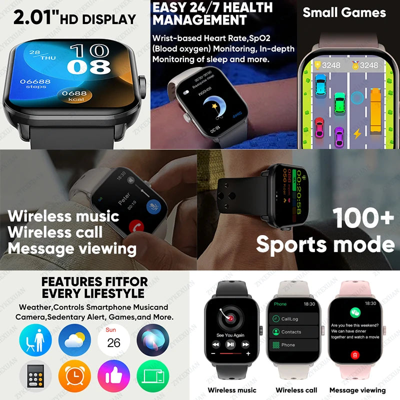 2.01-Inch Calling Smartwatch