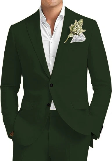 Men's Linen 2-Piece Notched Lapel Suit Set — product view