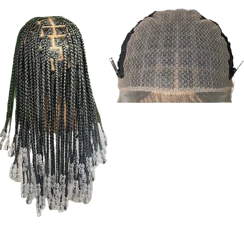 12 Inch Synthetic Dreadlock Wig Thin Cornrow Plaited Short Bob Lace - OSASCO