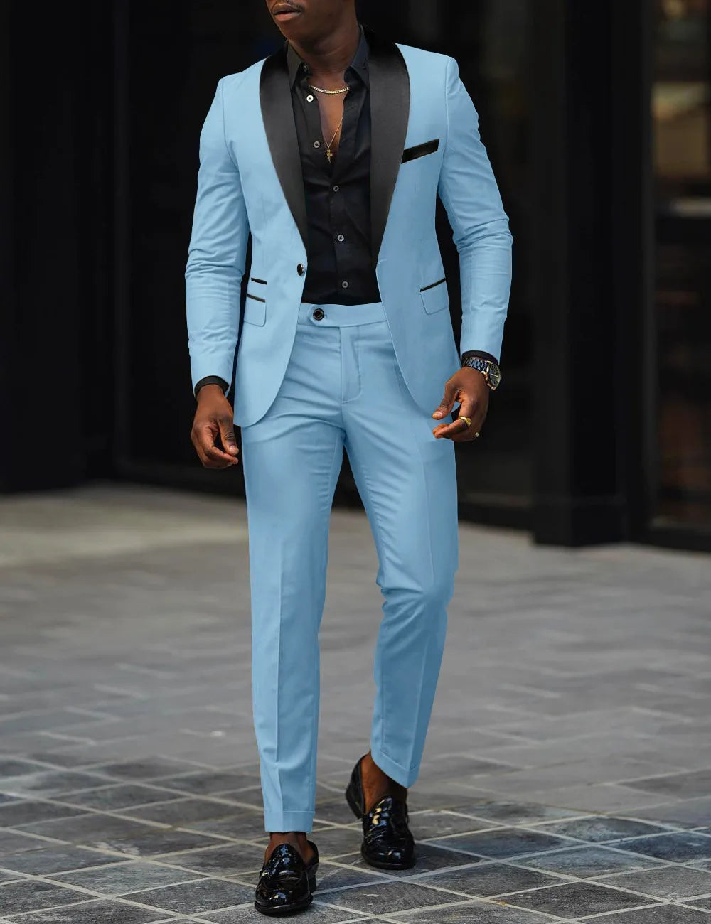 Men's Two-Piece Business Casual Suit Set — product view
