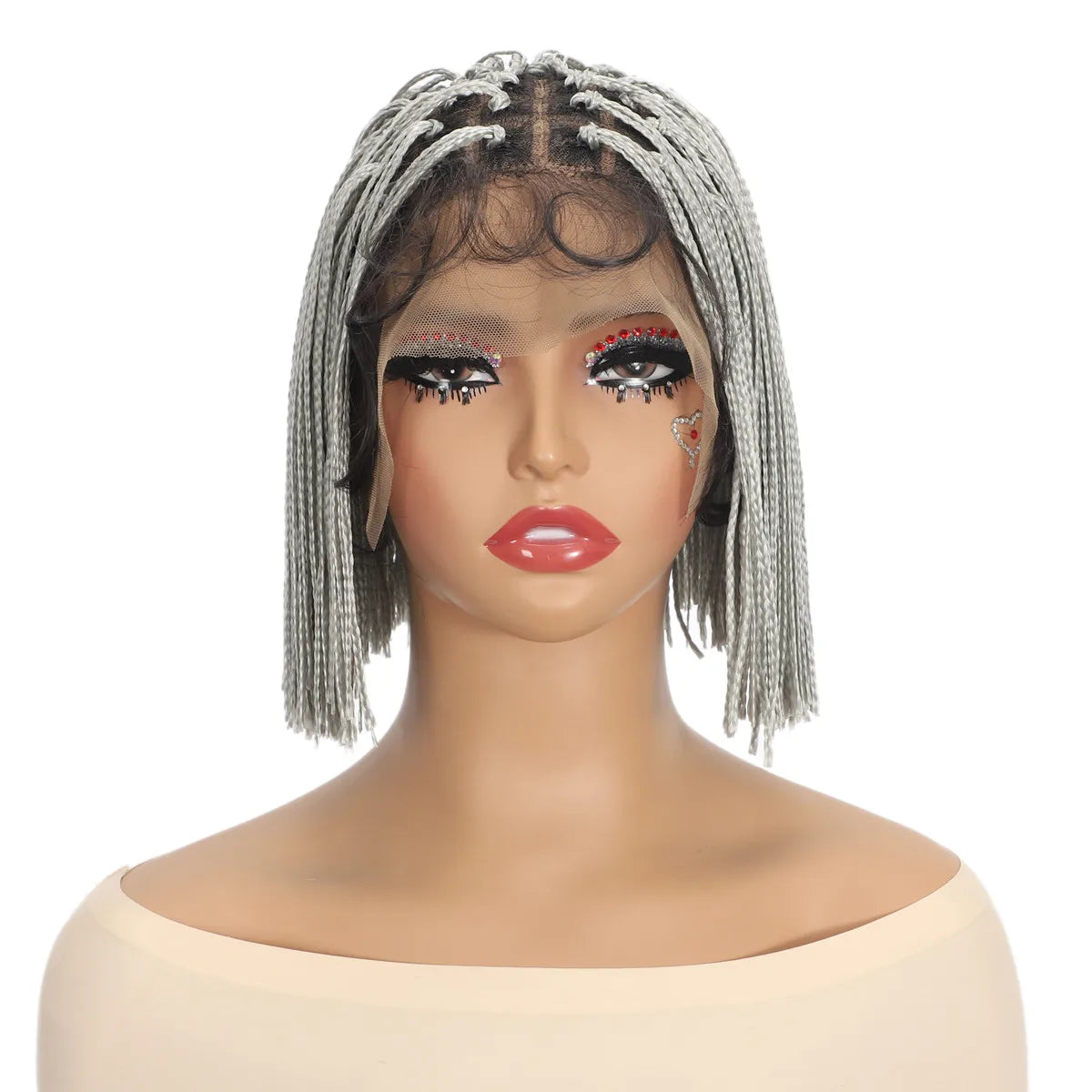 Glueless Women's Black Synthetic Lace Wig — product view