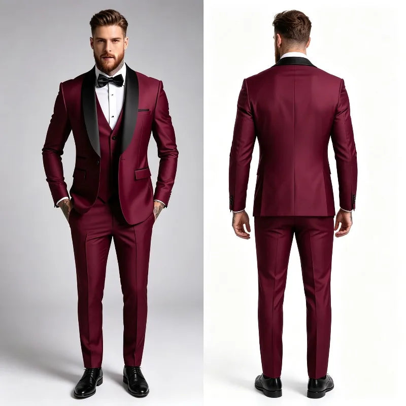 Men's One-Button Slim Fit Suit & Blazer Options