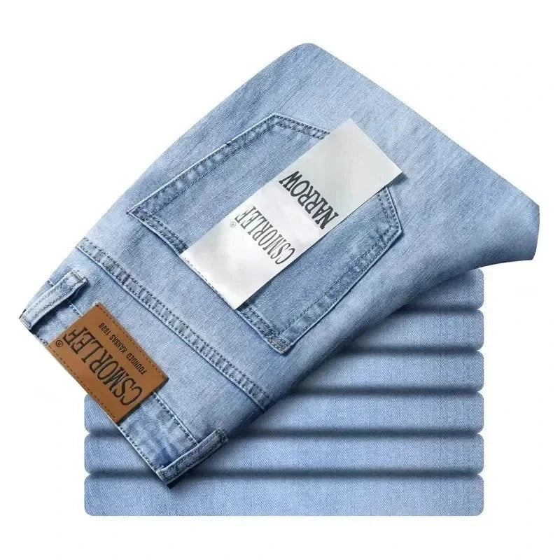 Men's Blue Slim Fit Stretch Denim Jeans — product view