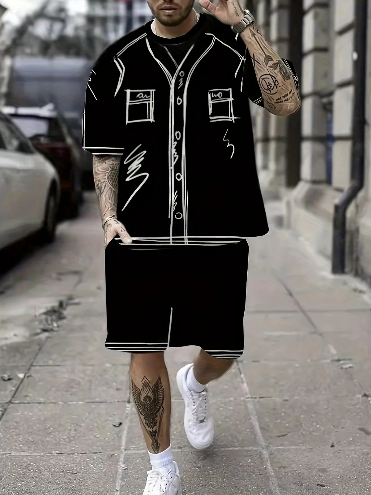 Men's Top & Shorts Set