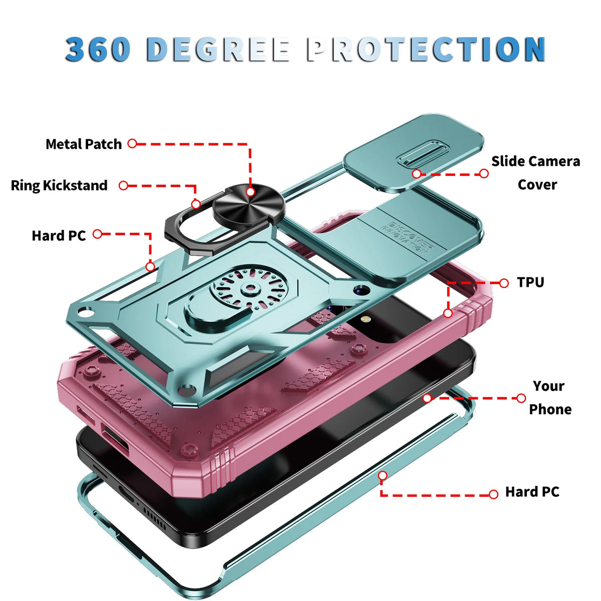 Protective Phone Case for Samsung Galaxy S24 FE, S23 FE, S23, S23 Ultra, S23+, S22 Ultra 5G, S21 Ultra 5G, S25+, S25 FE, S25 Edge, S25 Ultra, S25, S24, S24 Ultra, S24+