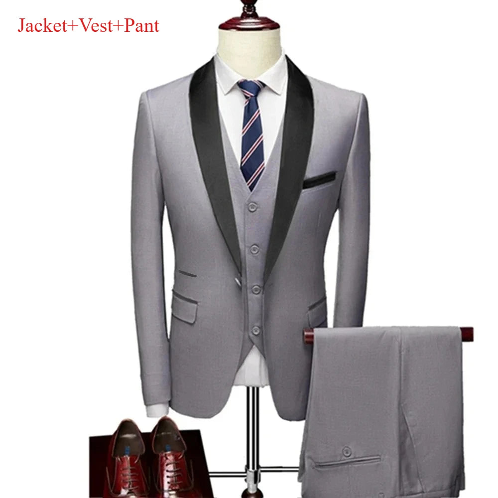 Men's Black 3-Piece Suit Set — product view