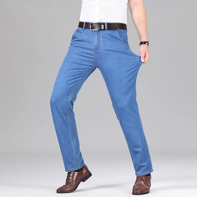 Men's Loose Fit Stretch Denim Jeans - Lightweight — product view