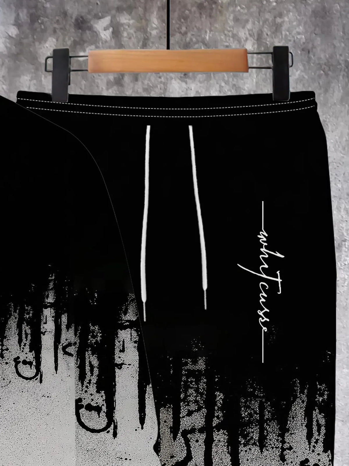 Men's Gradient Print Sweatshirt & Pants Set
