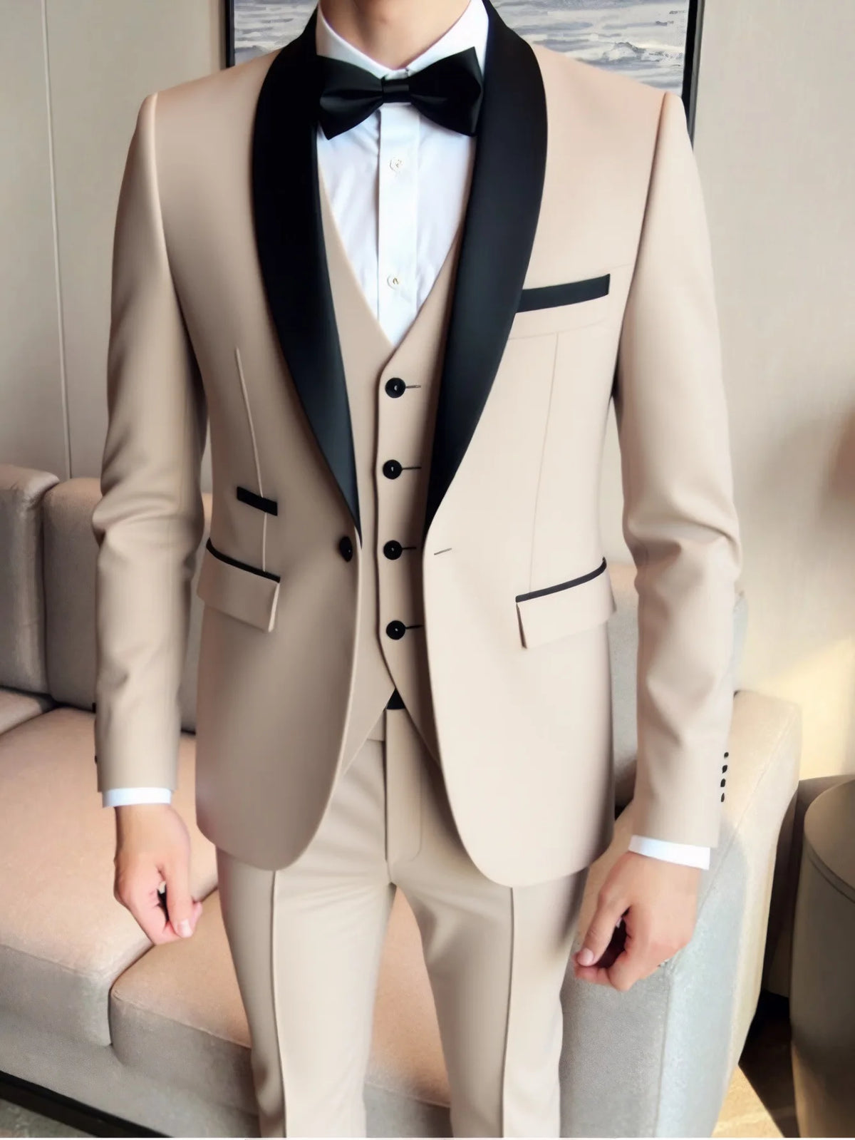 Men's Three-Piece Wedding Suit
