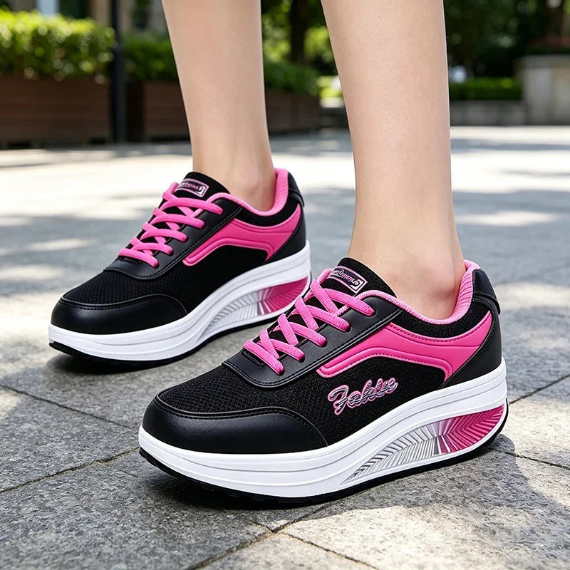 Women's Chunky Platform Walking Sneakers — product view