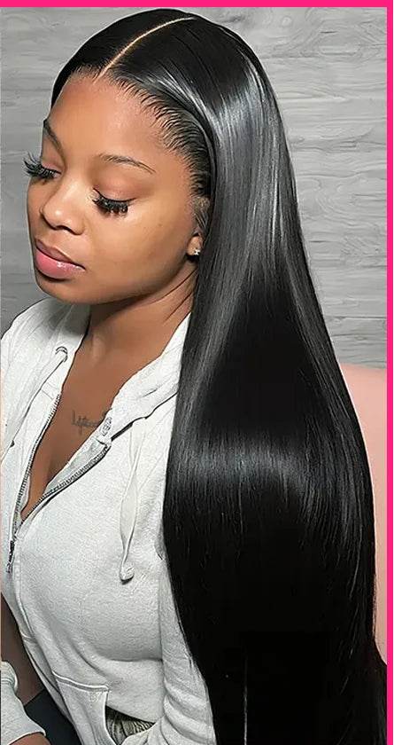 Straight Human Hair Lace Wig — product view