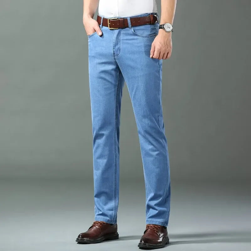 Men's Straight-Leg Stretch Denim Jeans — product view