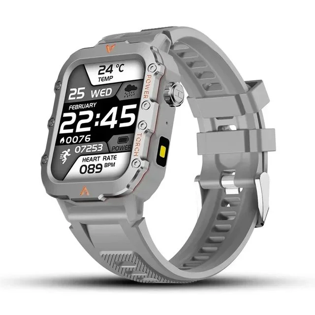 Outdoor 1.73-Inch Smartwatch with Flashlight