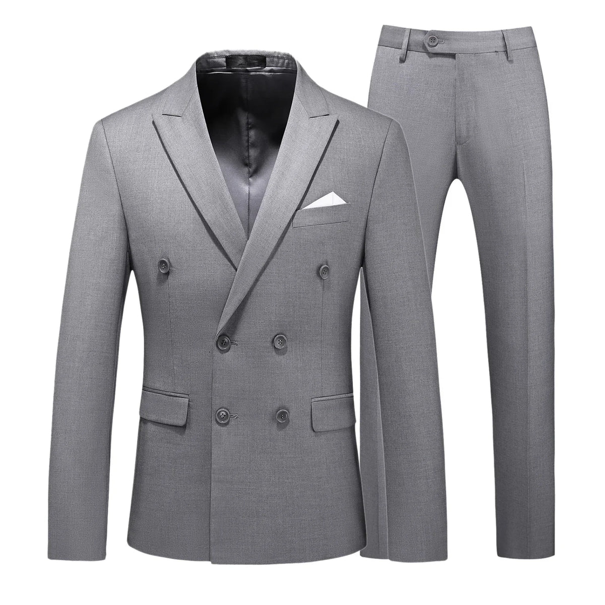 Men's 2-Piece Slim Fit Double-Breasted Peak Lapel Suit Set — product view