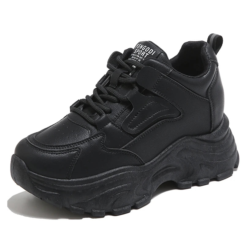 Women's Lace-Up Platform Sneakers — product view