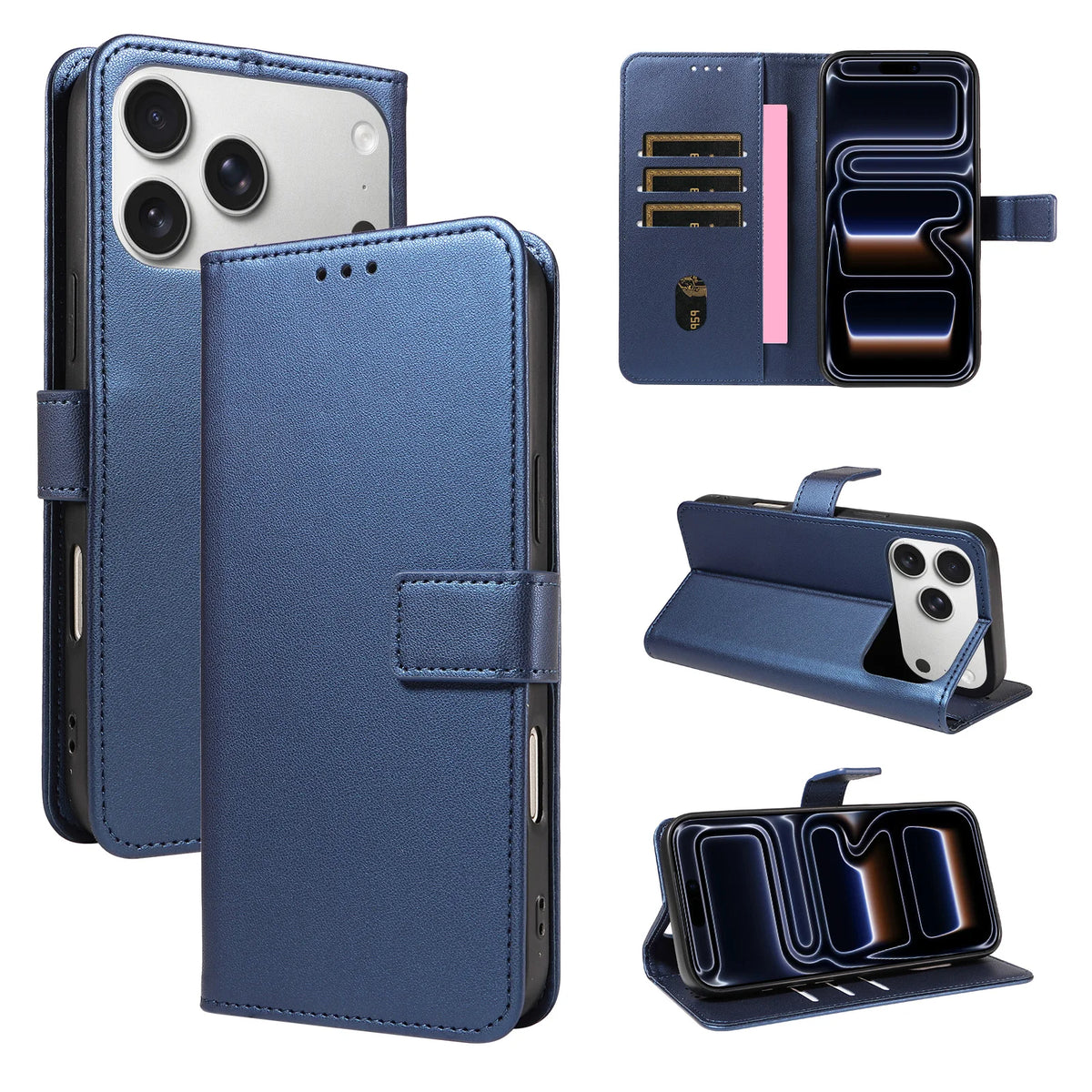 Flip Wallet Phone Case with Card Slots for iPhone SE (2022), iPhone 8 Plus, iPhone 17, iPhone 17 Pro, iPhone 17 Pro Max, iPhone 17e, iPhone 16 Pro Max, iPhone 16 Plus, iPhone 16 Pro, iPhone 16e, iPhone 15 Plus, iPhone 15 & More Models