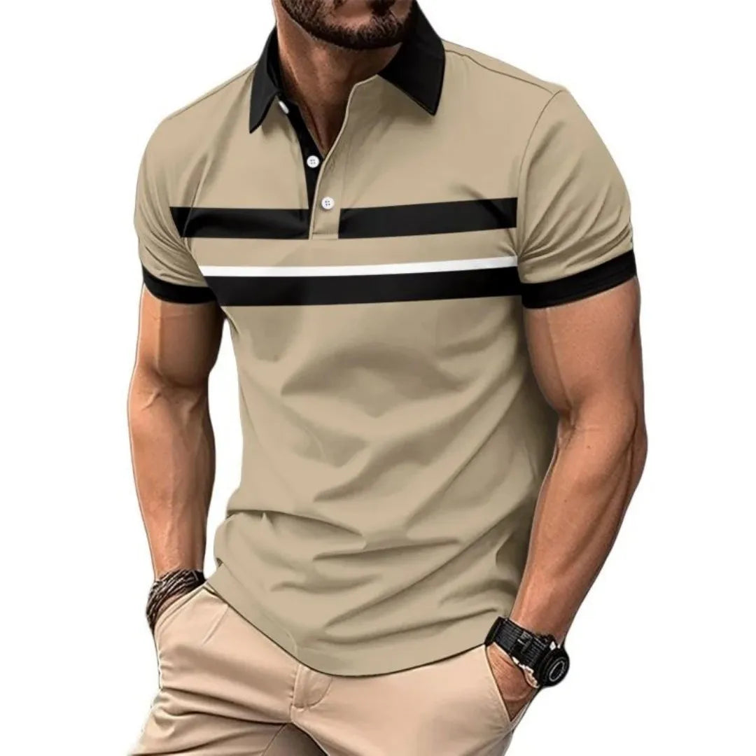 Men's Striped Polo Shirt