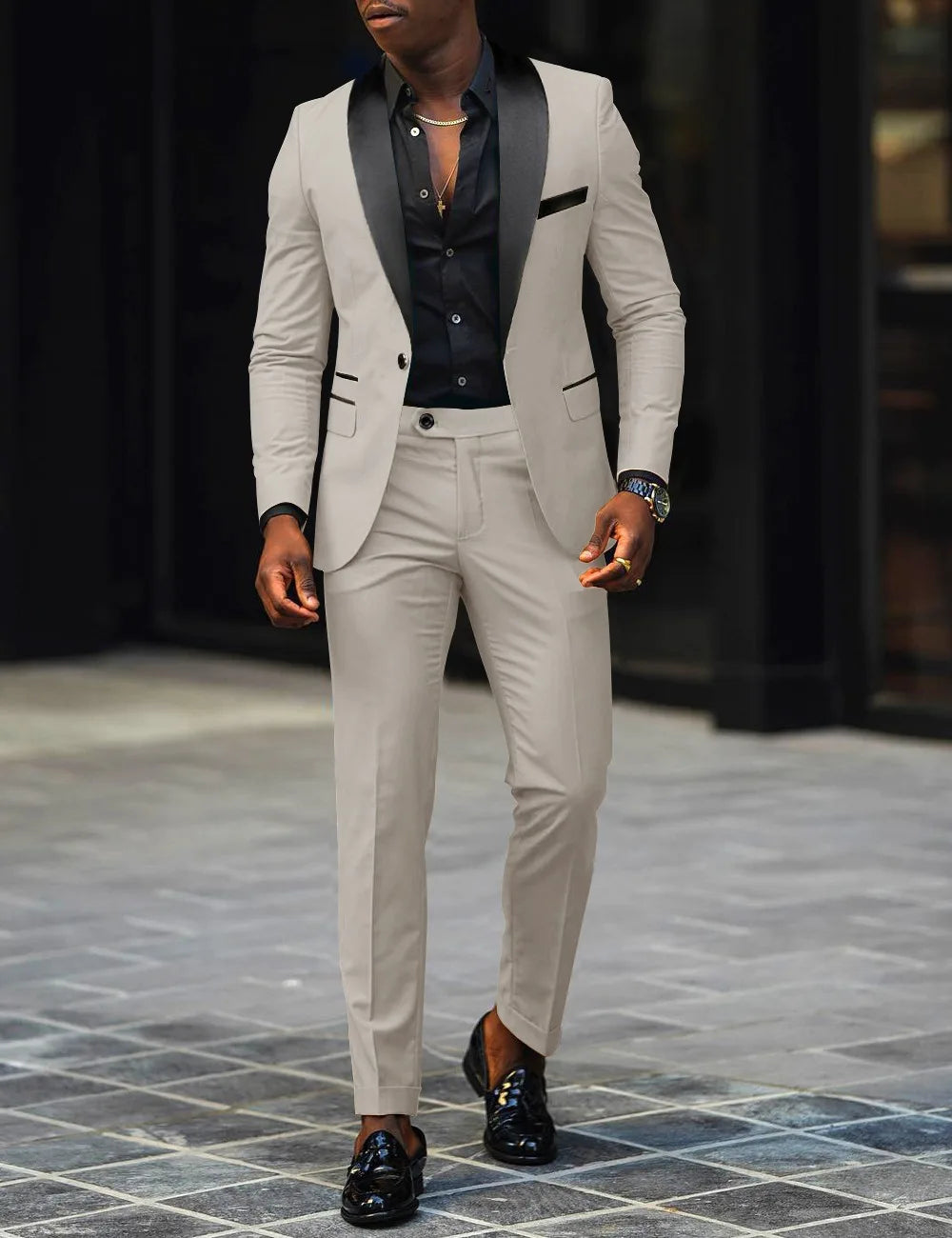 Men's Two-Piece Business Casual Suit Set — product view