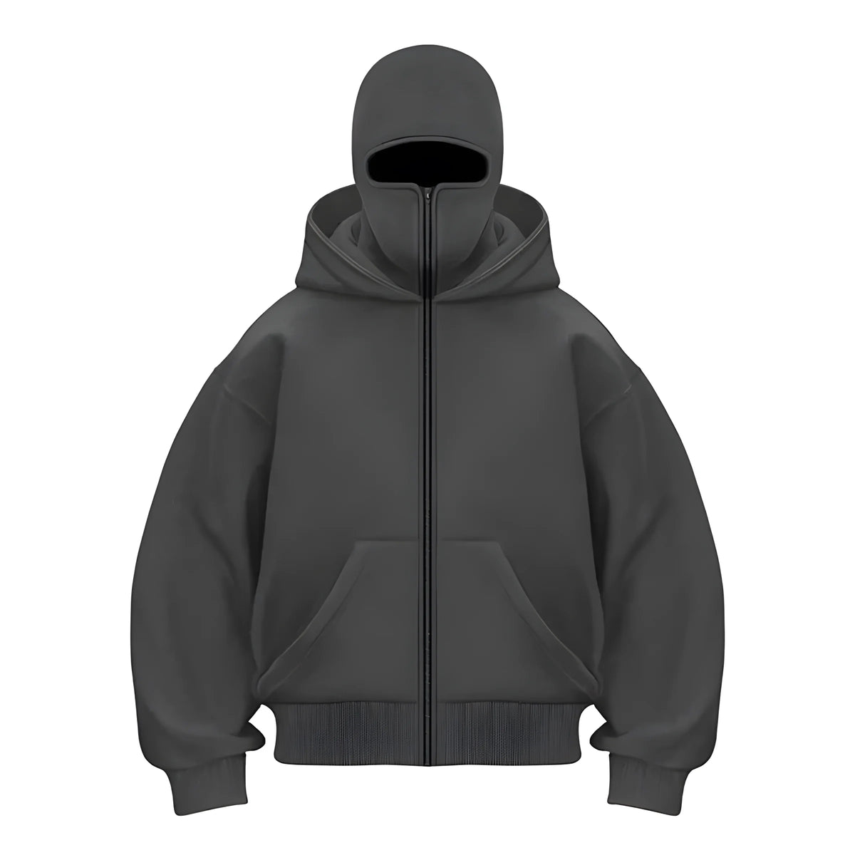 Men's Graphic Print Zip-Up Casual Hoodie