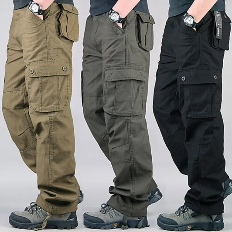 Men's Tactical Cargo Pants - Multi-Pocket Cotton Camouflage for Work & Outdoor Wear — product view
