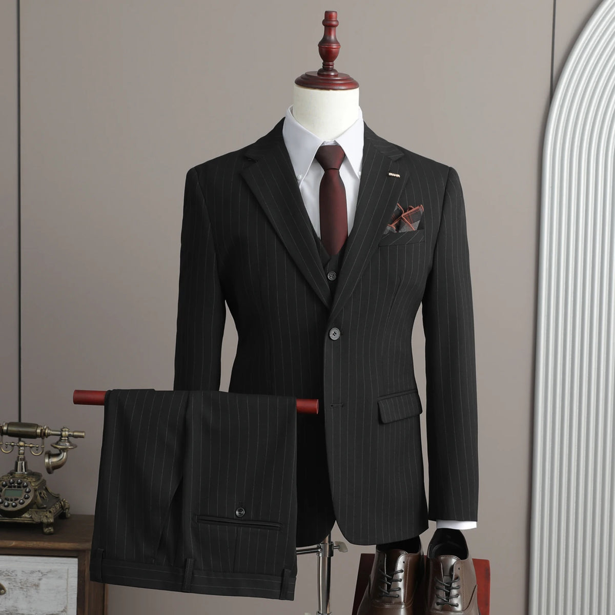 Men's Striped Suit Set — product view