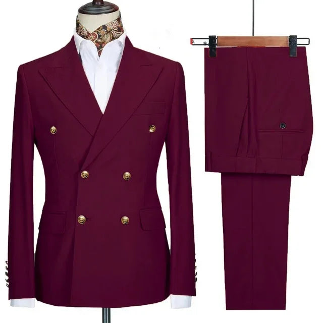 Men's Double-Breasted Suit Set — product view