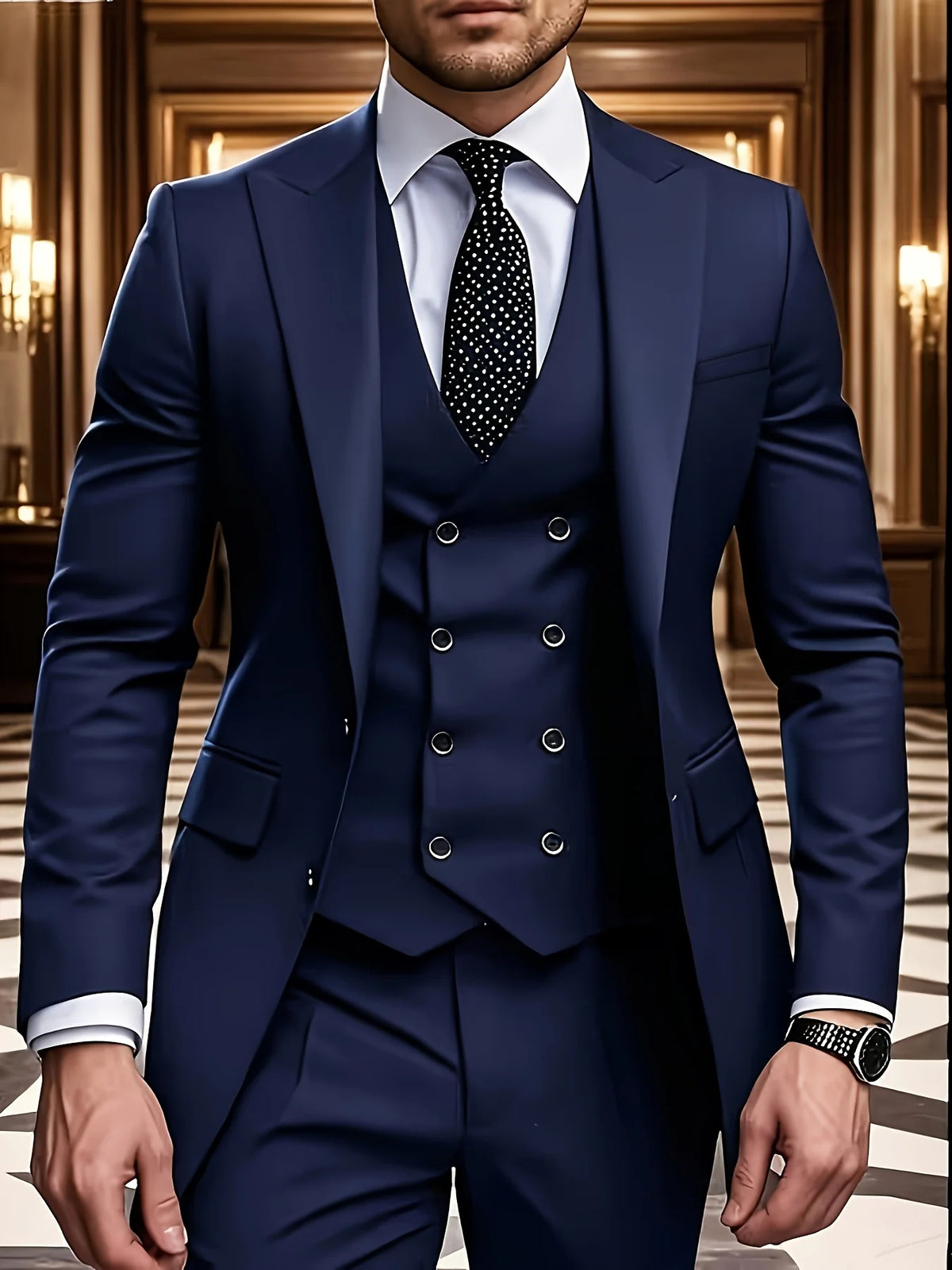 Men's Three-Piece Business Suit